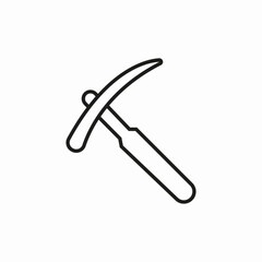 pick axe icon sign vector