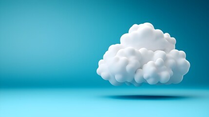 Compact 3D Cloud Icon with Interconnected Server Nodes and Smooth Gradient Background Representing the Concept of Hosting Networking and Digital Infrastructure