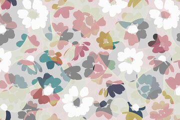 Set of fun colorful line doodle seamless pattern. Creative