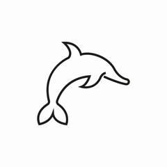 dolphin sea icon sign vector
