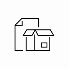 documents box icon sign vector