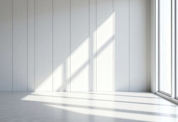 Fototapeta premium White Room with Window Light .