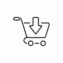 online shopping cart icon sign vector