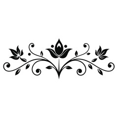 Calligraphic border divider floral design elements Adobe Illustrator Artwork
