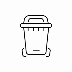 street trash cart icon sign vector