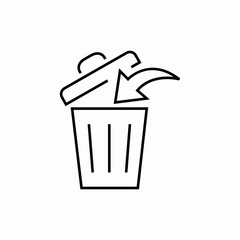 trash can icon sign vector