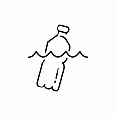 water plastic pollution icon sign vector