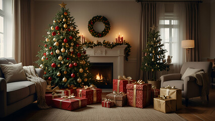 christmas tree with presents