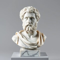 Obraz premium Classic marble bust of the ancient Stoic philosopher