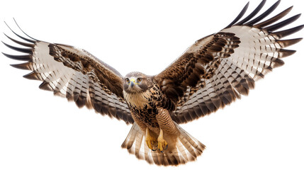 Sharp-Eyed Hawk in Mid-Flight