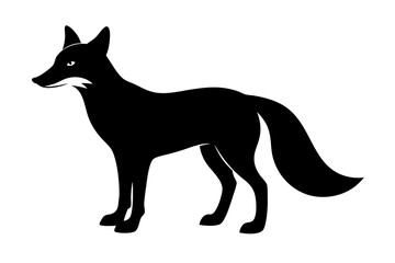 Fox Silhouette | isolated vector silhouette illustration on white background