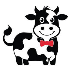 Happy cartoon cow sporting Adobe Illustrator Artwork