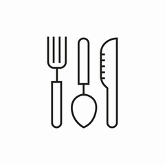 frok spoon knife icon sign vector