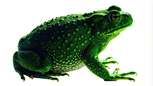 Silhouette of the endemic green toad of the Italian Peninsula