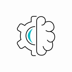 mindset brain settings icon sign vector