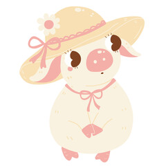 Cute Pig with hat 