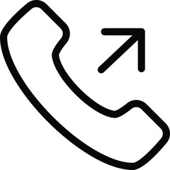 Outgoing Call, Telephone Icon, Phone Call Sign, Telephone Call Symbol, Technology Related Icon Vector Illustration