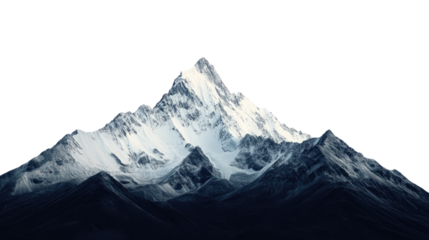 Snowy mountain landscape with a panoramic view of the Alps under a clear sky