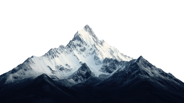 Snowy mountain landscape with a panoramic view of the Alps under a clear sky