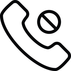 Blocked Call, Telephone Icon, Phone Call Sign, Telephone Call Symbol, Technology Related Icon Vector Illustration