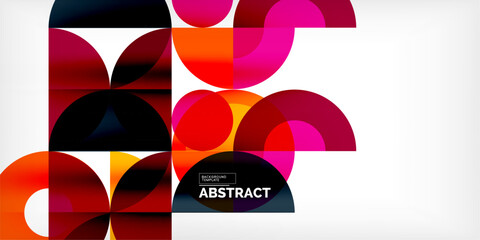 Colorful circle abstract background. Template for wallpaper, banner, presentation, background