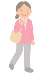 笑顔のシニア女性