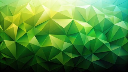 Obraz premium Abstract Green Geometric Gradient Background with Low Poly Design