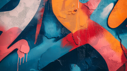 Abstract Graffiti Art Colorful Spray Paint Background Texture