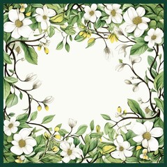 Obraz premium frame with flowers