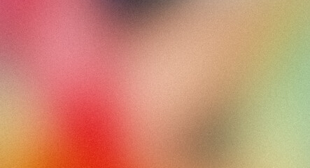 Magenta green red orange gray soft color flow gradient backdrop design, abstract grainy color flow, noise texture background, header, poster, banner, copy space