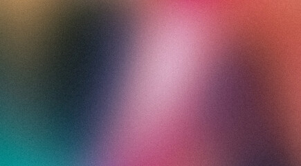 Pink purple red blue green soft color flow gradient backdrop design, abstract grainy color flow, noise texture background, header, poster, banner, copy space