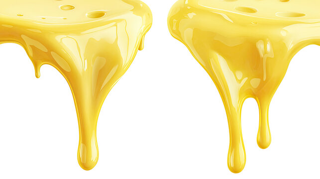 yellow cheese dripping, isolated on white clip art preview