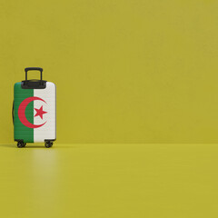 Travel suitcase with the flag of Algeria