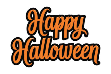 Fototapeta premium Halloween typography text design - Generative AI