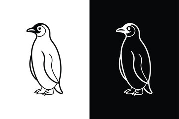 Naklejka premium Simple Penguin Icon. Ideal for Templates, Infographics, and Web Design