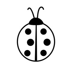 Ladybug icon isolate on white background.