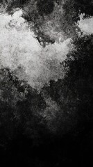 Black and white grainy background with dark monochrome noise texture for grunge abstract banner design