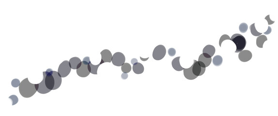 水玉模様のラインイラスト