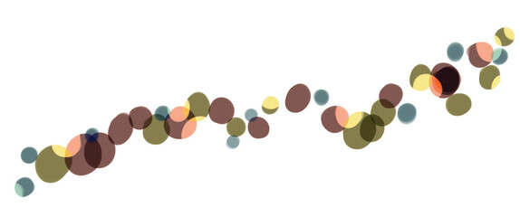 水玉模様のラインイラスト