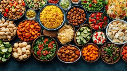 Middle Eastern Food Platter Appetizers Main Courses and Sides