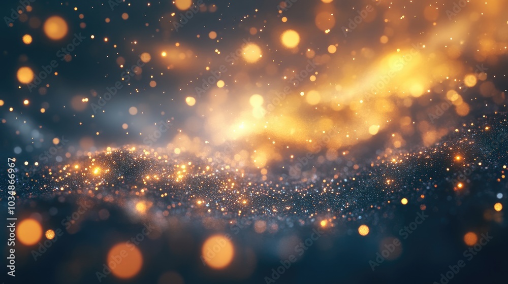 Poster abstract space background featuring illuminated elements created through 3d rendering techniques