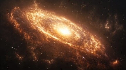 Fototapeta premium 3D cartoon rendering featuring a nebula and galaxy in starry deep outer space