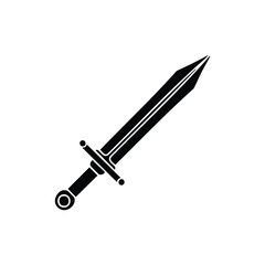 Stylized Sword Weapon Silhouette Vector for Branding