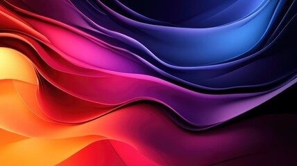 Obraz premium Abstract Gradient Waves of Red, Orange, Purple, and Blue