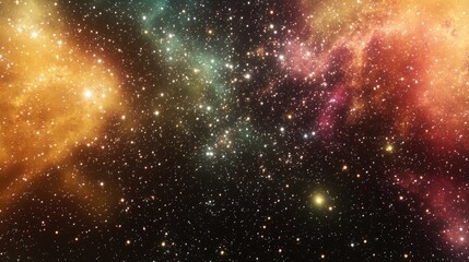 Naklejka premium Beautiful space background with stardust and stars in a 3D cartoon rendering Deep far space featuring cosmic glowing colors and a conceptual Milky Way backdrop Constellations and star dust design