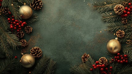 A high-end Christmas and New Year background for corporate greetings, with a refined and professional design, incorporating subtle holiday elements and a warm yet formal message