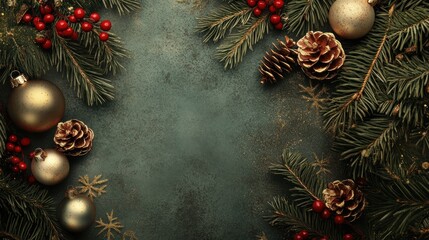 A high-end Christmas and New Year background for corporate greetings, with a refined and professional design, incorporating subtle holiday elements and a warm yet formal message