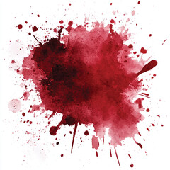 Maroon splash watercolor clipart illustration