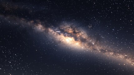 Fototapeta premium 3D cartoon depiction of stars in the Milky Way and a night sky captured with a wide angle lens