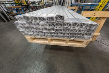 stack of flashing building materials a ready for delivery